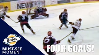 Must See Moment: Ellis Rickwood has a four goal BCHL debut