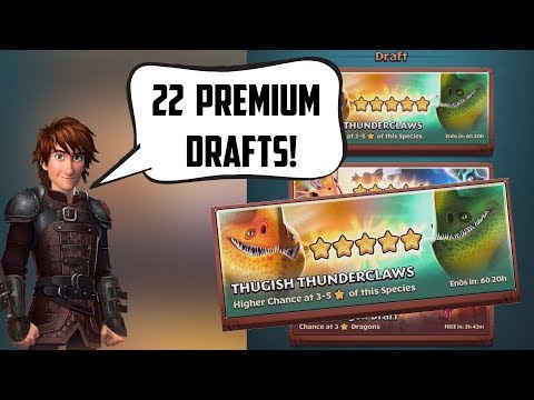 22 Premium Dragon Drafts! - Dragons: Titan Uprising
