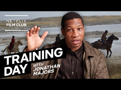 Thumbnail of the video: How Jonathan Majors Became an Outlaw for The Harder They Fall | Training Day