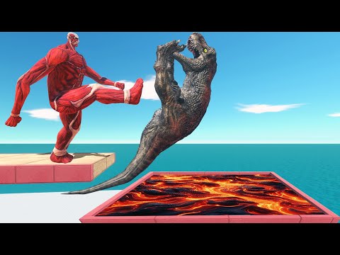 Colossal Titan Kicks Units into LAVA - Animal Revolt Battle Simulator