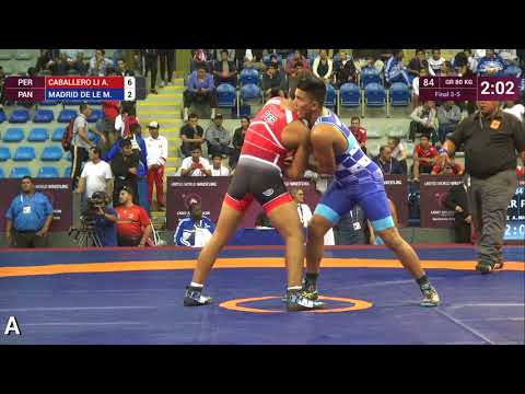 BRONZE GR - 80 kg: A. CABALLERO LI (PER) v. M. MADRID DE LE (PAN)