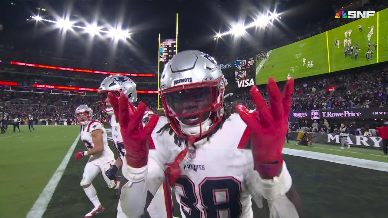 Stevenson gives Pats the lead with a 21-yard TD