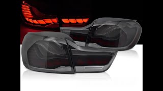 Zadní OLED světla, světlomety, lampy BMW F32, F33, F36, F82, F83, 2013-2021, SEQ, kouřové