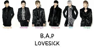 B.A.P - Lovesick (Color coded lyrics Han|Rom|Eng)