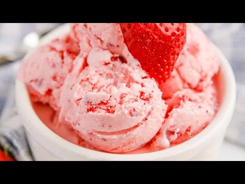 STRAWBERRY ICE CREAM | 3 INGREDIENT RECIPE | SABEEN KITCHEN