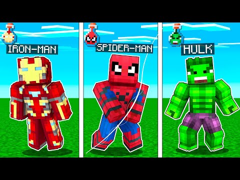 NOVAS POÇÕES DE SUPER HEROIS ADICIONADAS NO MINECRAFT!