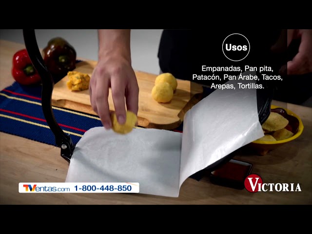 Vídeo relacionado con VEVOR Prensa para Tortillas de Hierro Fundido Prensa para Tacos 20 cm Máquina para Hacer Tortillas pre-sazonada con 100 Piezas de Papel Pergamino, Máquina para Masa para Tortillas de Harina, Negro
