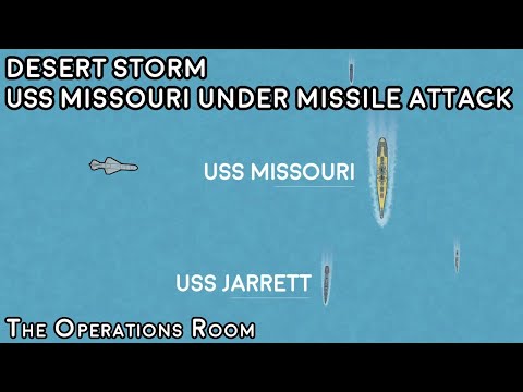 Desert Storm - Battleship USS Missouri Comes Under Iraqi Anti-Ship Missile Attack