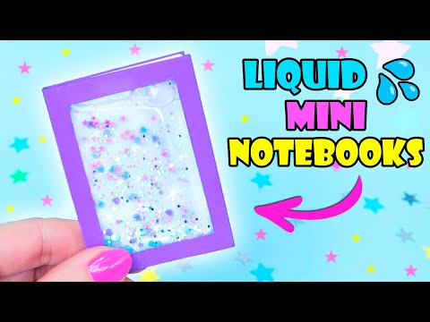 DIY LIQUID MINI NOTEBOOKS 💦