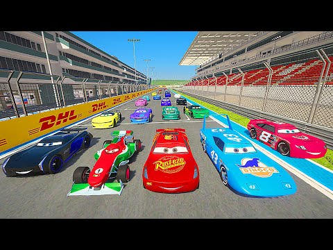 Cruz Ramirez Skin McQueen VS The King - Race Disney Cars Jackson Storm Francesco Bernoulli & Friends