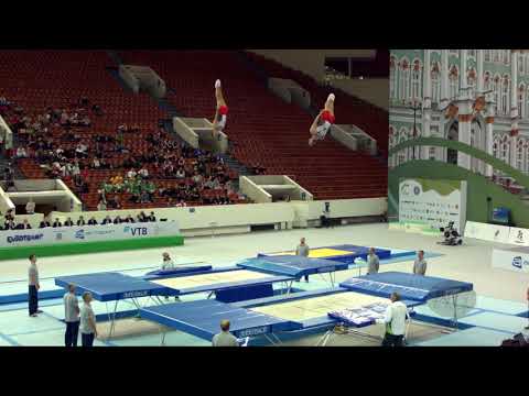 Portugal 2 (POR) M - 2018 Trampoline Worlds, St. Petersburg (RUS) - Qualification Synchro R1