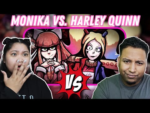 Monika vs. Harley Quinn - Rap Battle! | Couple Reacts