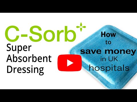 Super Absorbent Dressing - C-Sorb - winning brand for NHS in UK
