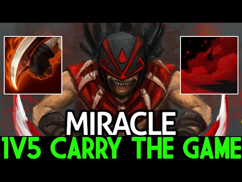 MIRACLE [Bloodseeker] Imba Blood Mist 1v5 Carry The Game Dota 2