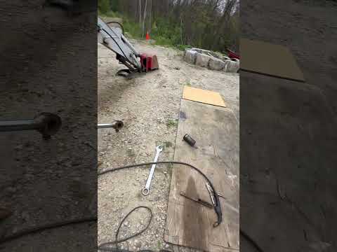 Replacing king pins and bushings on excavator