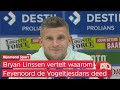 Bryan Linssen licht de Vogeltjesdans toe bij Willem II-Feyenoord (0-4)
