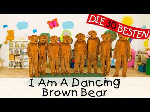 🇬🇧 I Am A Dancing Brown Bear [Ich bin ein dicker Tanzbär] - Sing, dance and move || Songs for kids 🧸