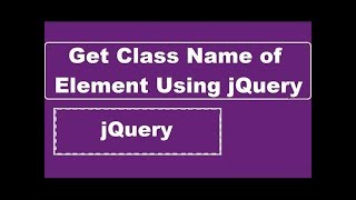 Get Class Name Using jQuery of Any Form Element
