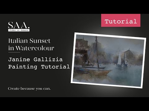 SAA LIVE - Watercolour Masters - Painting an Italian Sunset with Artist Janine Gallizia
