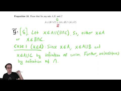 Intro to Proofs 8 - Proving Set Equivalence