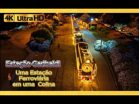 Chegada  do Trem na Serra Gaúcha | Estação Garibaldi Vista de Cima (Natal 2025)