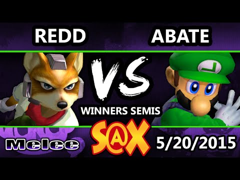 S@X - Abate (Luigi) vs VGBC | Redd (Fox) SSBM Winners Semis - Smash Melee