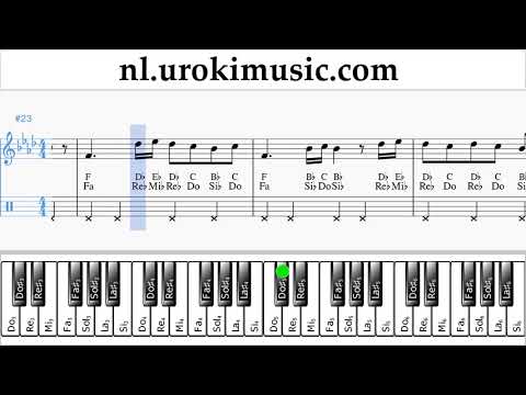 Piano Leren Spelen (rechter hand) Silentó - Watch Me (Whip/Nae Nae) Tablatura um-b799