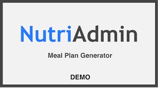 Vidéo de NutriAdmin