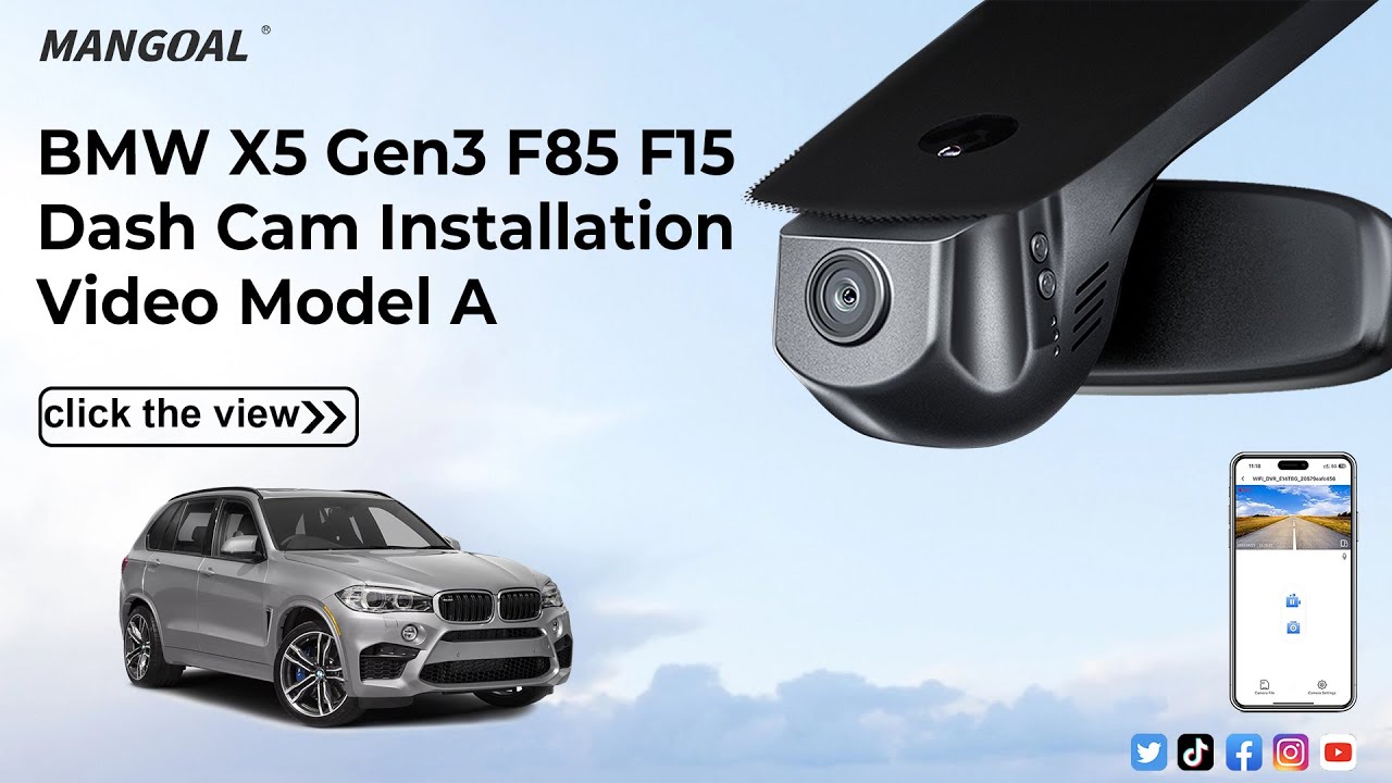 BMW X5 Gen3 F85 F15 X5M sDrive35i xDrive35i xDrive35d xDrive50i Mangoal dash cam 008 Installation