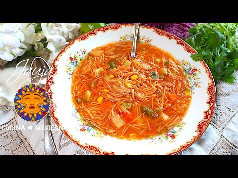 Saludable Sopa de Fideo con Verduras Video