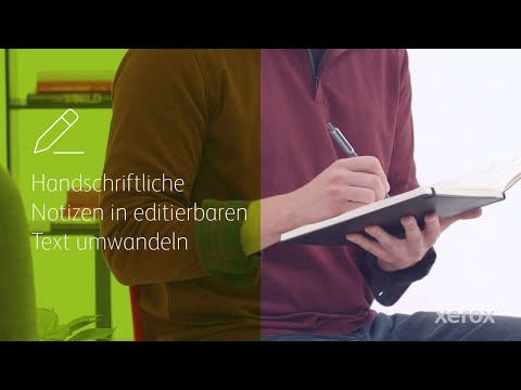 Handschriftliche Notizen oder Notizen von einem Flipchart in lesbare, bearbeitbare und gemeinsam nutzbare digitale Dateien umwandeln.