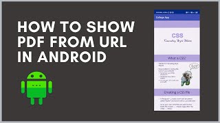 How to display PDF in android studio -  PDF viewer in android studio.