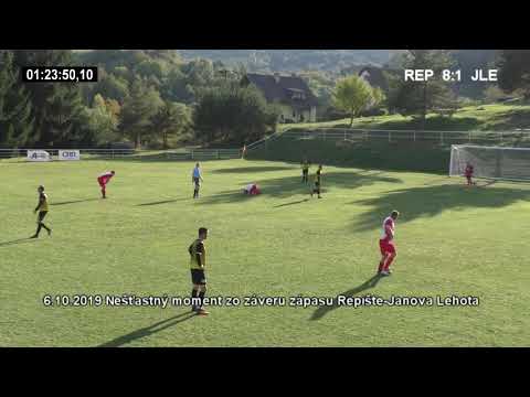 6.10.2019 Nešťastný moment zo zápasu Repište - Janova Lehota