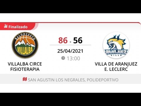 1ª Autonómica masc VILLALBA CIRCE FISIOTERAPIA - VILLA DE ARANJUEZ