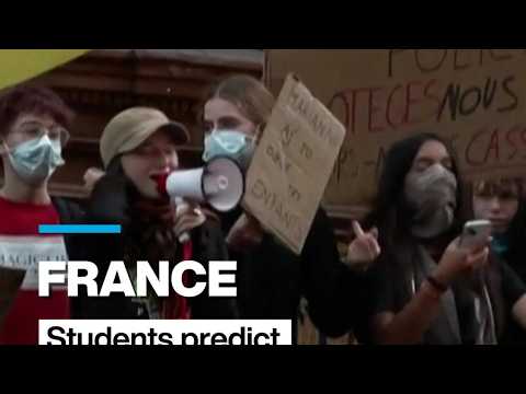 French high school students predict escalation of protests
