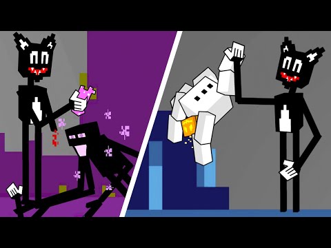 EPIC Showdown: Cartoon Cat vs Mutant Minecraft Mobs!
