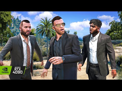 GTA V: 'The Big Score' (Obvious) Mission RTX™ 4090 - Remastered Graphics Maxed-Out Gameplay [4K]
