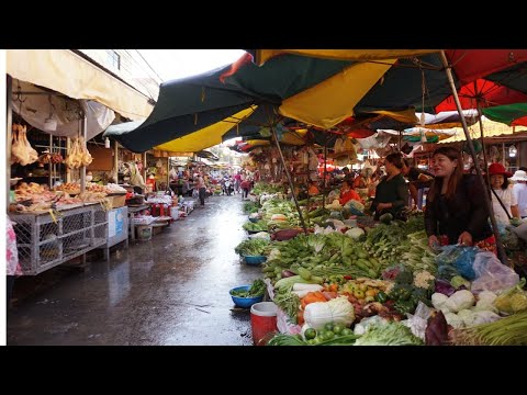 Morning Market Scenes - Walking Around Phsa Chhouk Meas @ Chhoukva District 2021