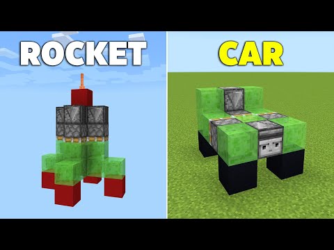 5 Vehicle Redstone Builds in Minecraft Bedrock! (Plane,Car)