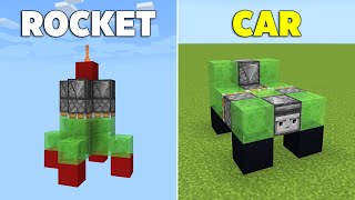 5 Vehicle Redstone Builds in Minecraft Bedrock! (P