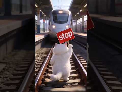 مجرم حاول تفجير القطار 💣… وبسبوس أوقفه في آخر لحظة 🔥 #shorts#ai #cat #ai_cats