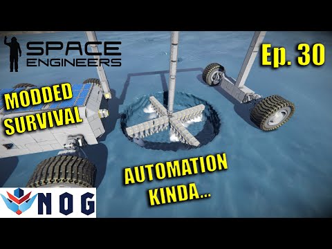 Lets Play Space Engineers Modded Survival Ep30 | Rover Mining Works, Somewhat...