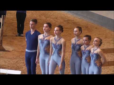 Deutsche Jugendmeisterschaften München 2018 - Voltigieren- Gruppe Juniorteam Krumke 1