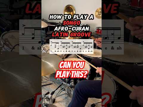 How to Play a Songo Latin Groove (Afro-Cuban Rhythm) #drums