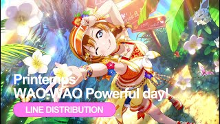 Printemps - WAO-WAO Powerful day! - Line Distribution &amp; Color Coded Lyrics