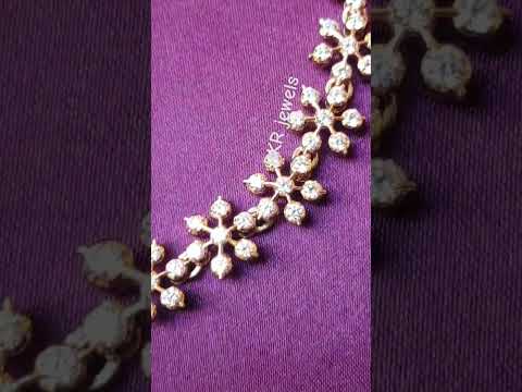 #gold hande made south indian Chettinad close setting diamond necklace