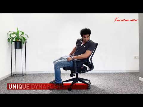 Featherlite liberate medium back office chair, black