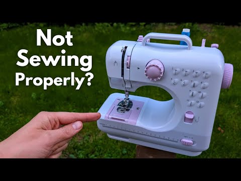 FIXED - Mini Sewing Machine NOT SEWING Properly, Not Working or Thread Bunching or Skipping FHSM-505