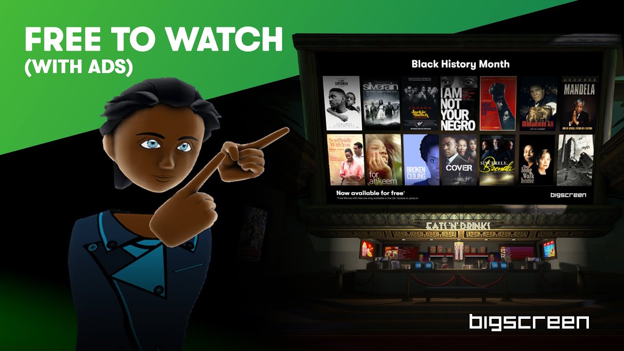 Black History Month in VR - 14 FREE On-demand Pluto.tv movies. Now available on Quest 2 / Reverb G2 - YouTube