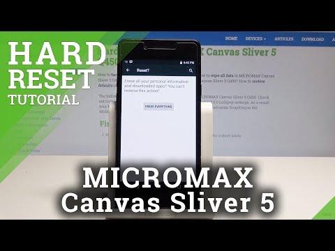 Hard Reset MICROMAX Canvas Sliver 5 - Factory Reset via Setting Menu